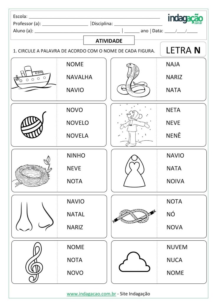 substantivos com n