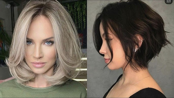 long bob com franja