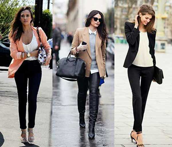 looks calça preta coloridos