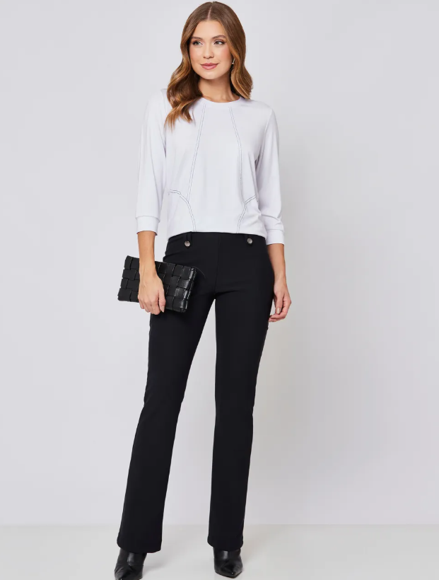 looks calça preta com tênis