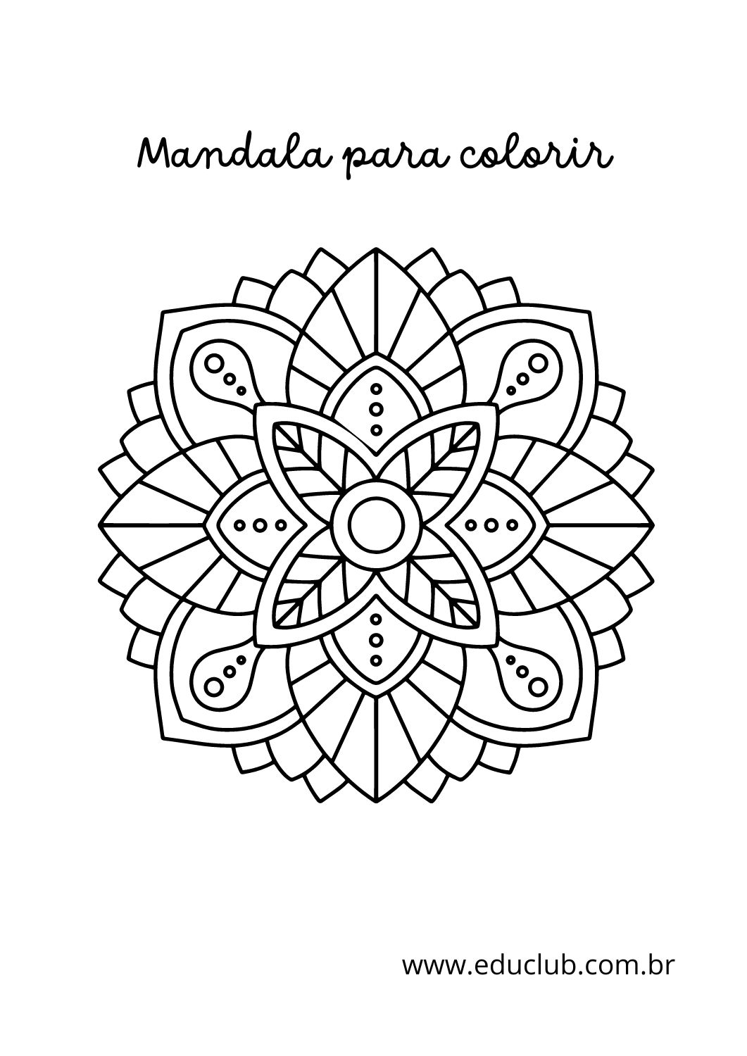 mandalas florais para colorir