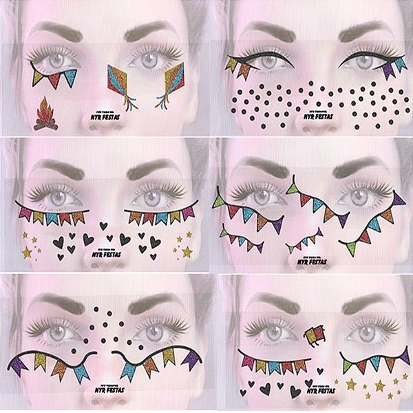 pintura facial junina