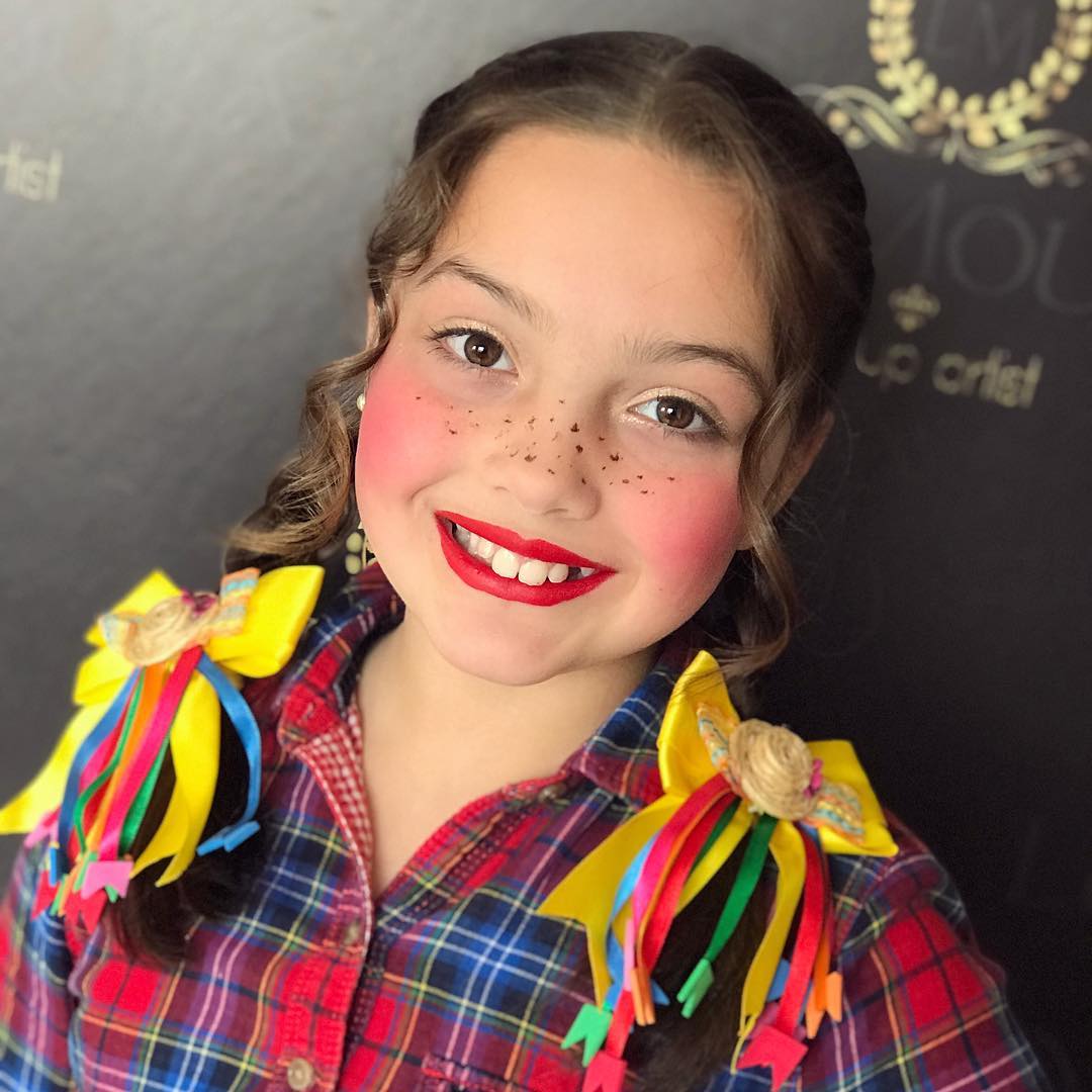 maquiagem segura para crianças festa junina
