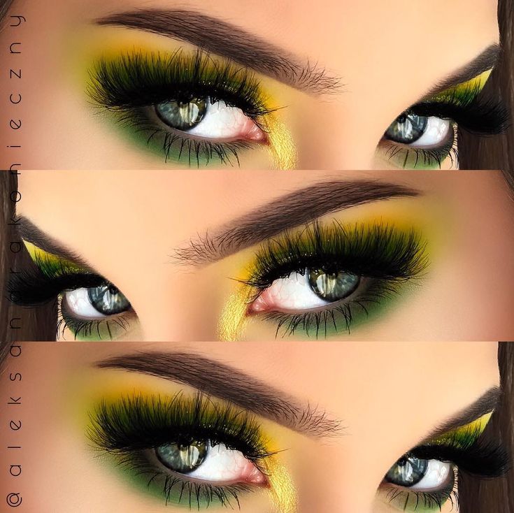 maquiagem verde e amarelo fácil