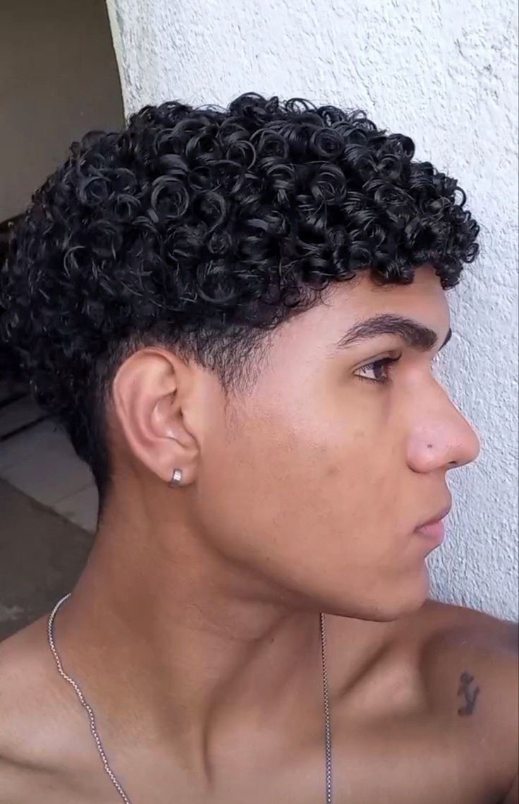 corte masculino cacheado cabelo fino