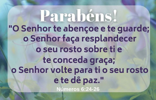 aniversário com bênçãos de Deus