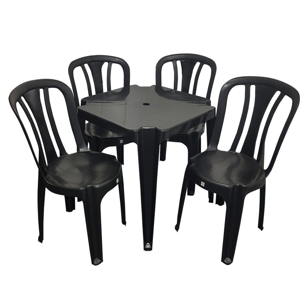 conjunto mesa e cadeira plástico econômico