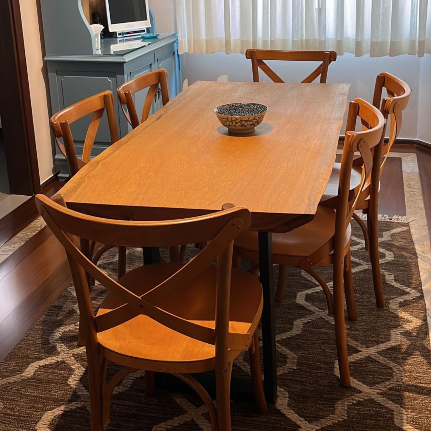 conjunto mesa 6 cadeiras madeira barata
