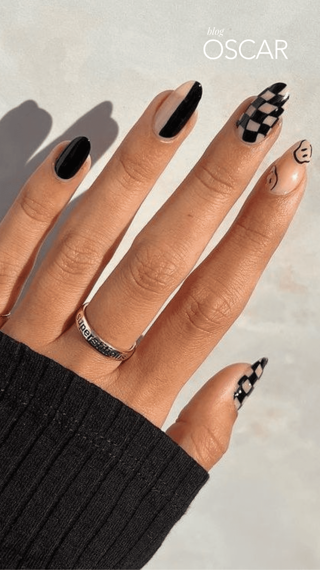 unhas pretas para o dia a dia