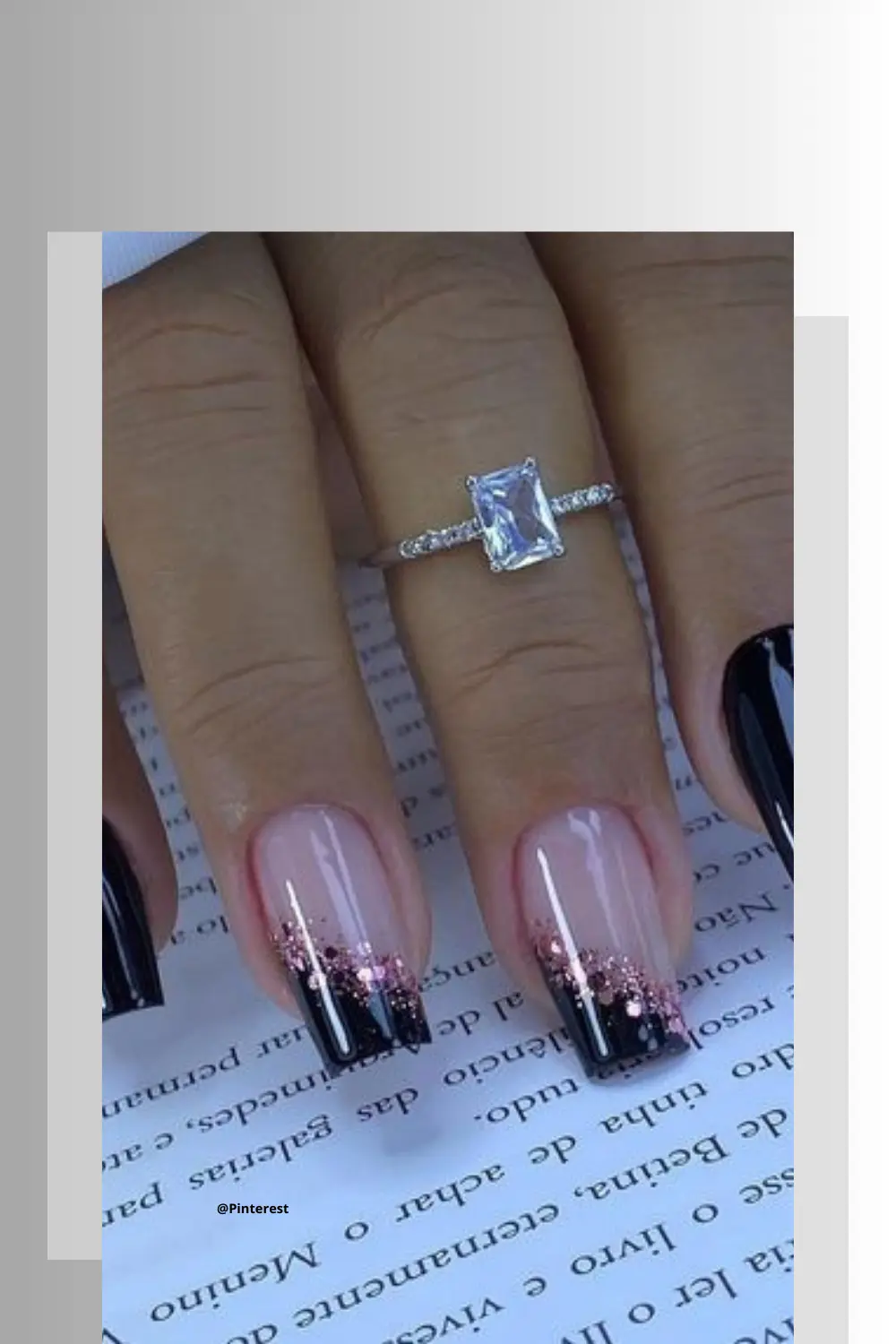 unhas pretas para casamento