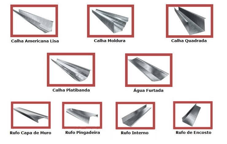 modelos de calhas residenciais