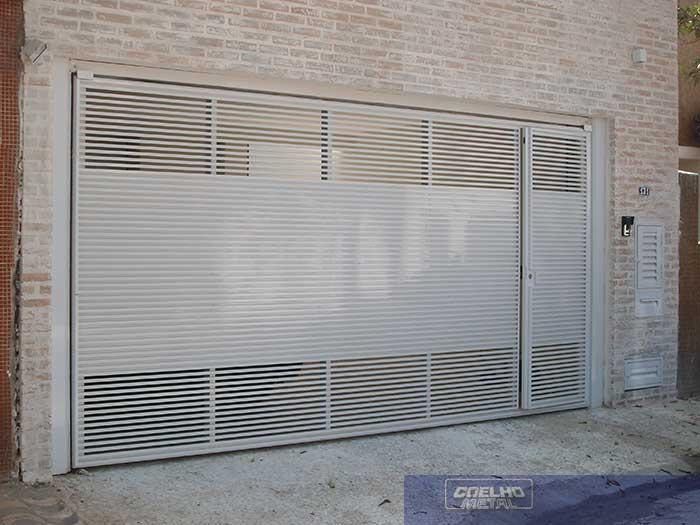 portao de aluminio branco