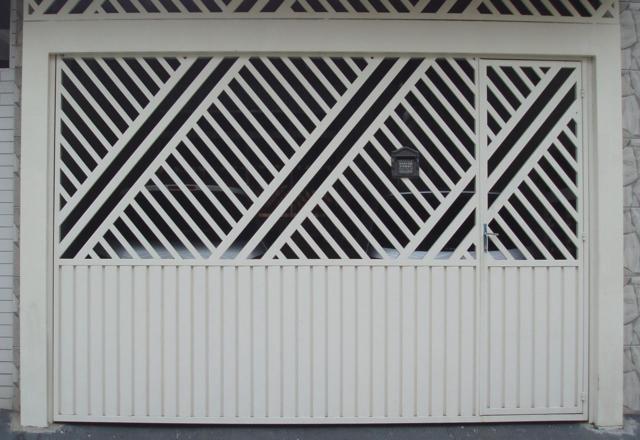 portao de aluminio branco