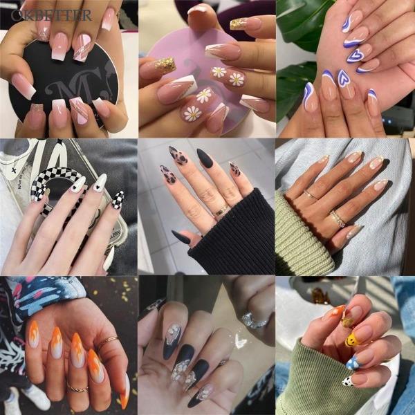 modelos de unhas postiças simples