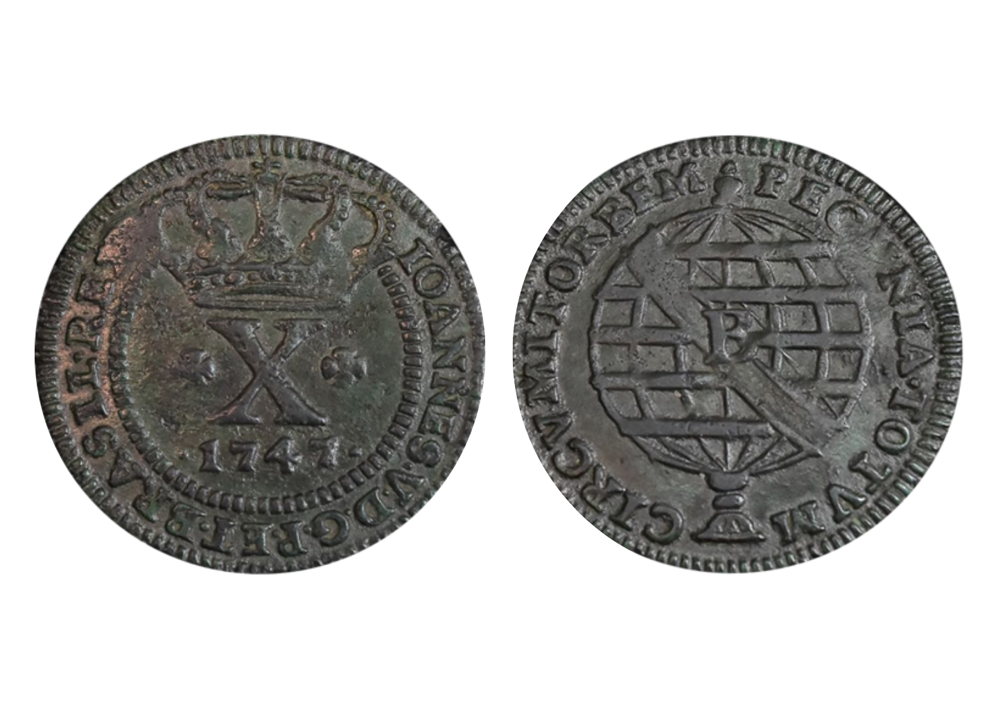 moedas com V