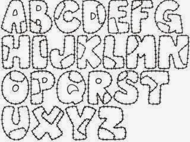 molde de letras maiúsculas