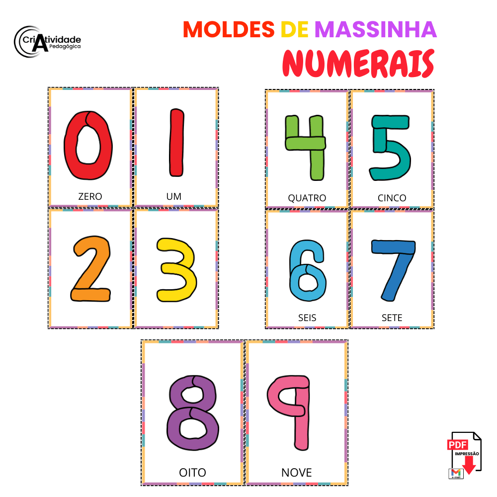 moldes de números para colorir