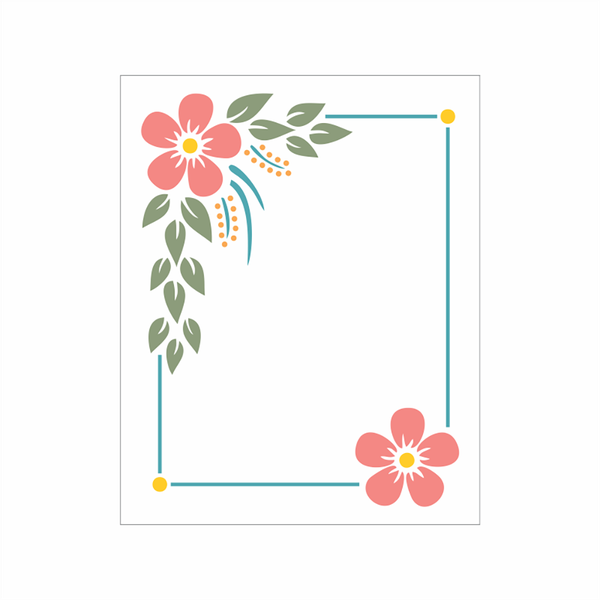 moldura para foto floral