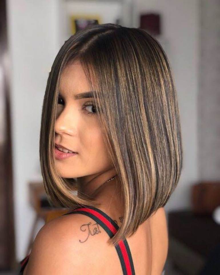 tons de loiro para morenas cabelo liso