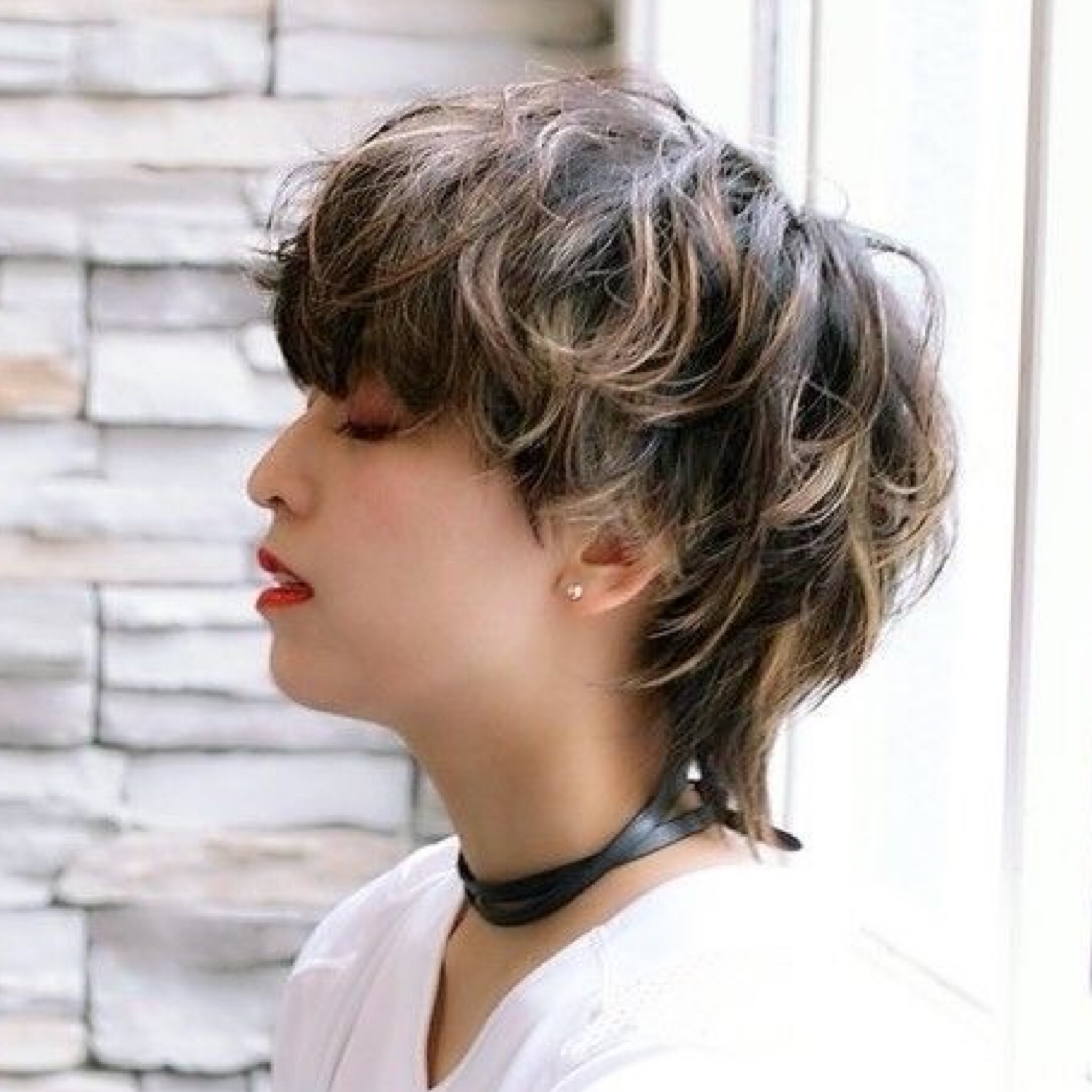 mullet feminino curto com franja