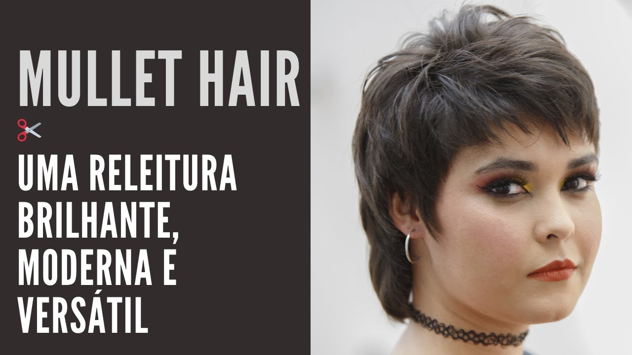 mullet feminino curto com franja