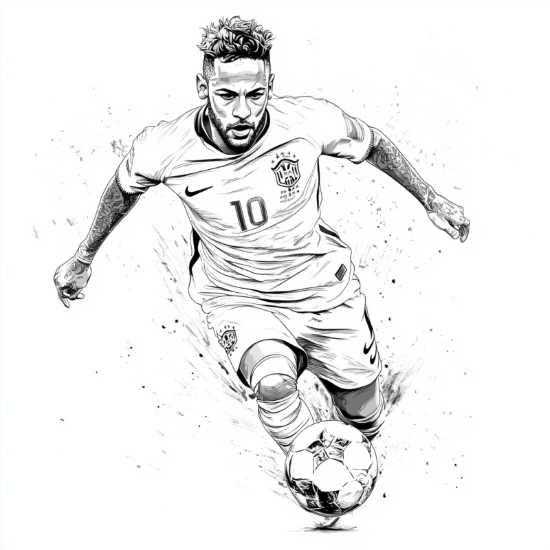 desenhos de craques do futebol para colorir