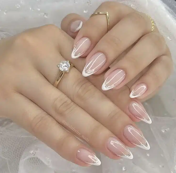 unhas de casamento elegantes