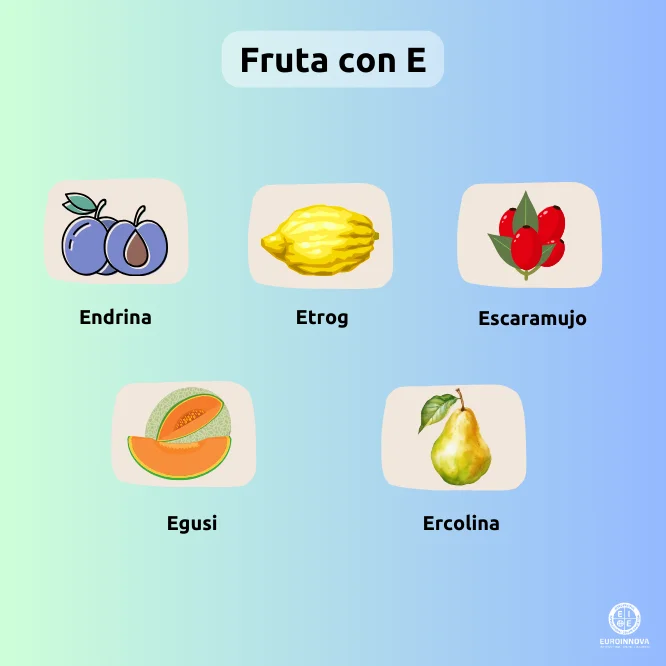 frutas raras com e