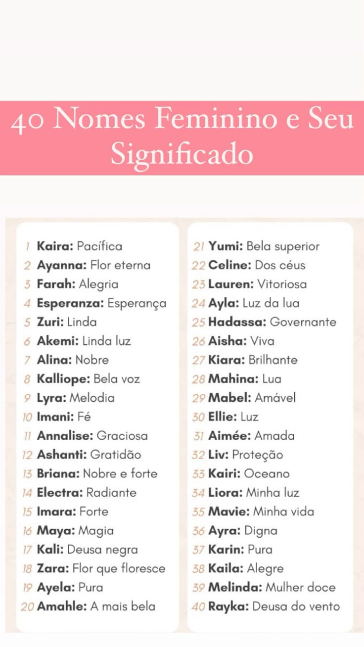 nomes com o e significado
