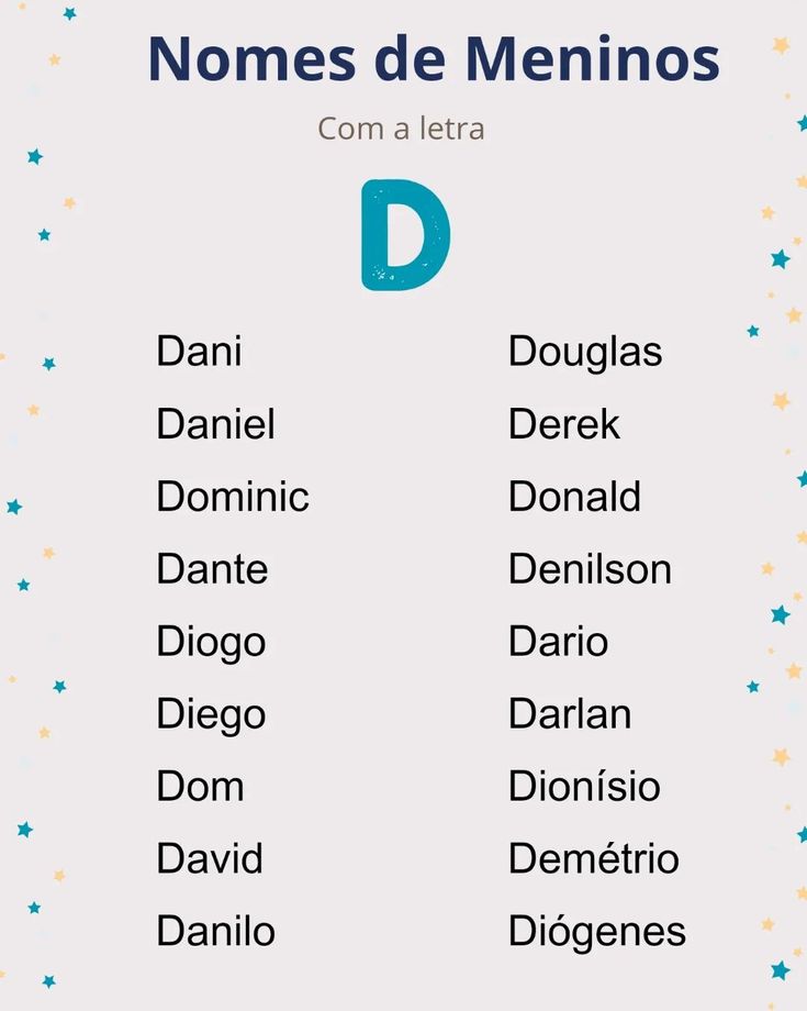 nomes que começam com D