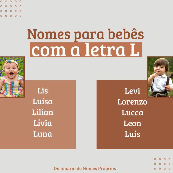nomes de bebê com l