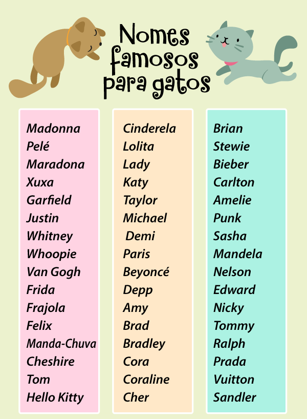 nomes de gatinhos