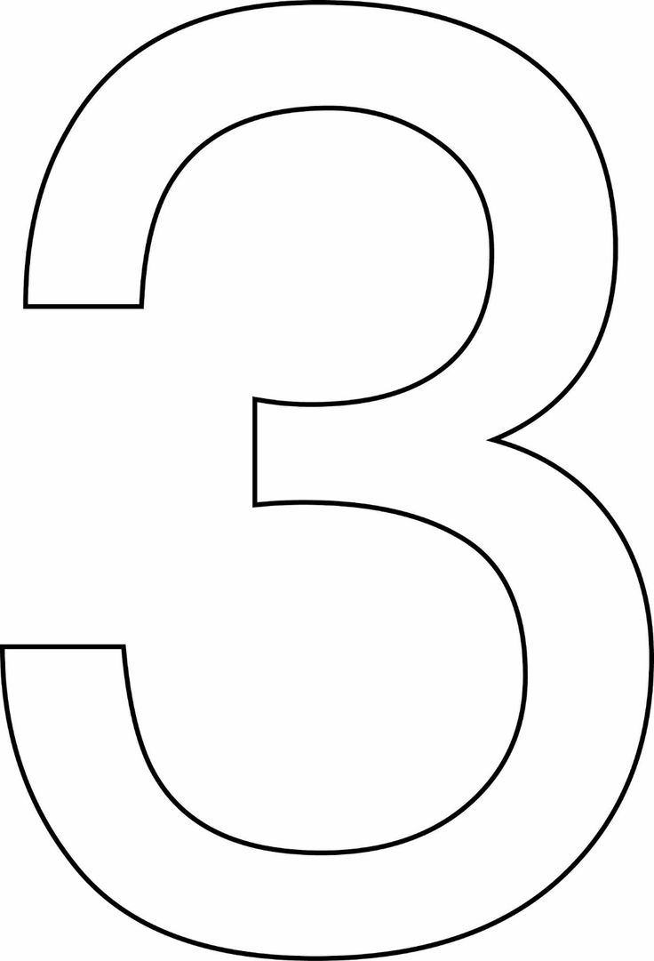 número 3 para pintar