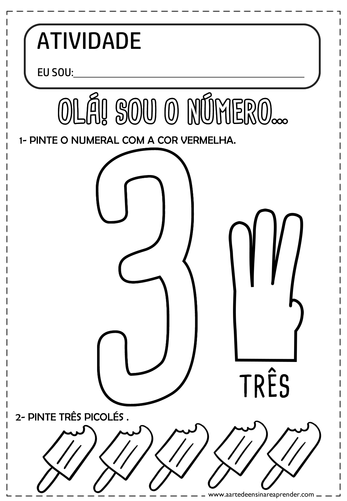 exercícios de coordenação motora com números