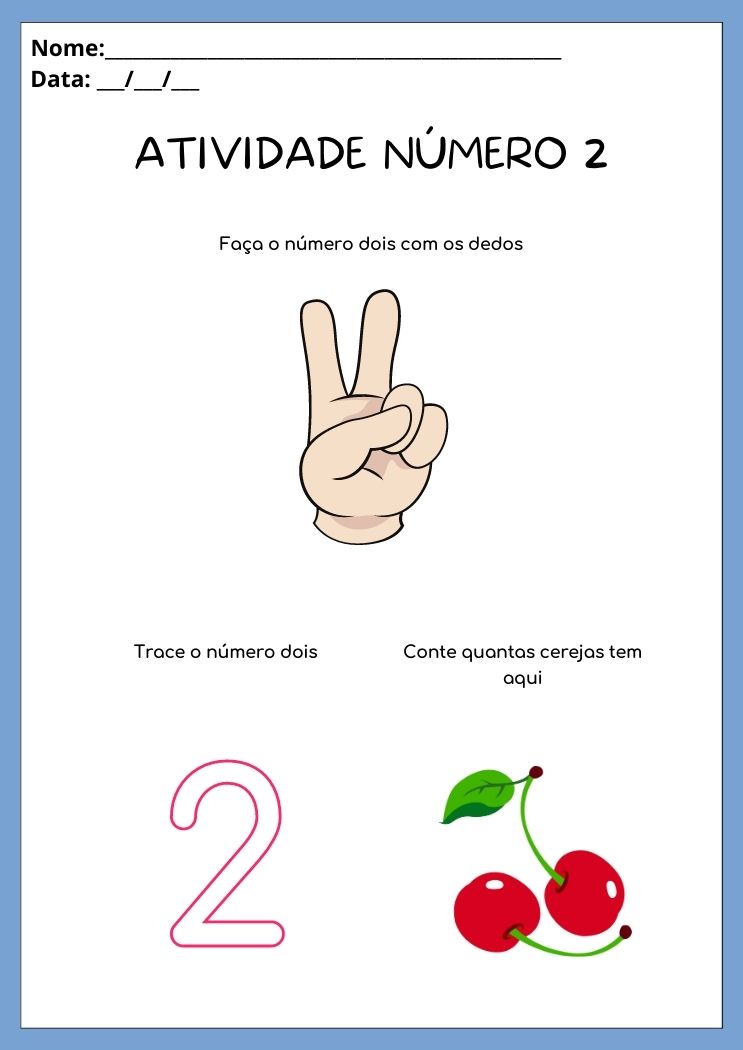 molde do número 2 grande para imprimir
