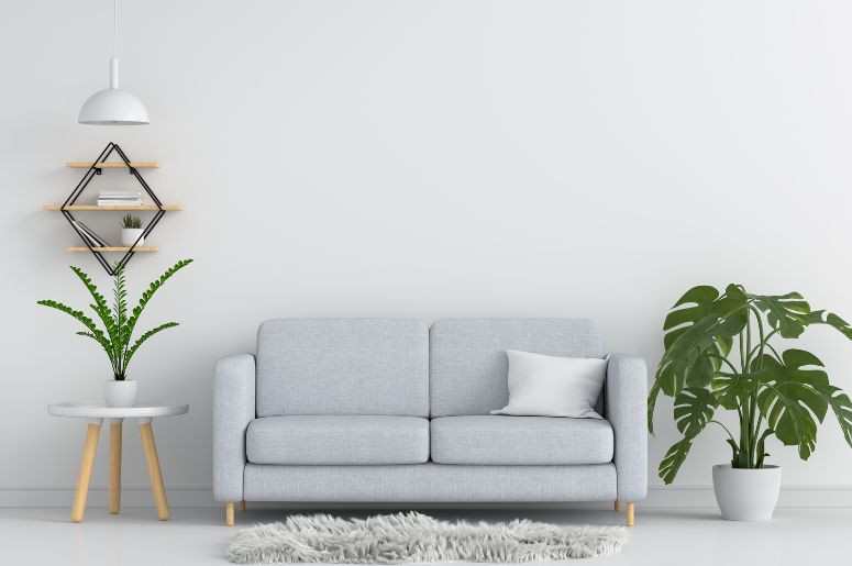 estilo industrial sofá cinza