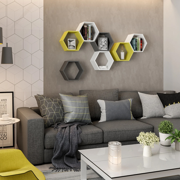 decoração sala sofá cinza