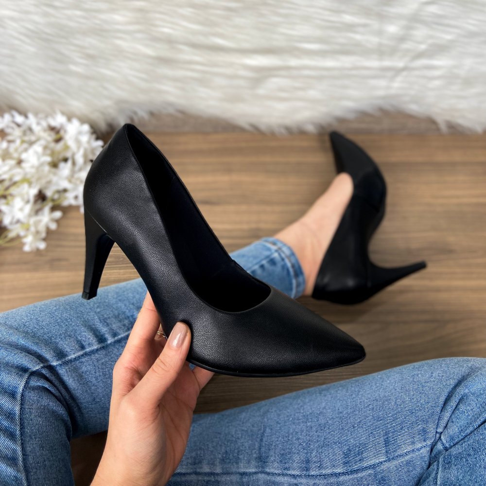 scarpin salto fino