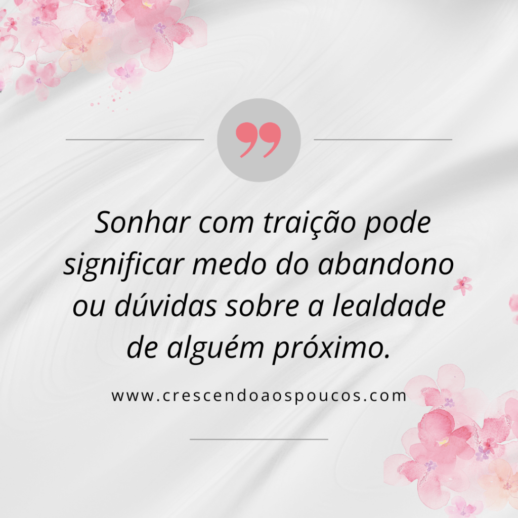 sonhar que fui traída