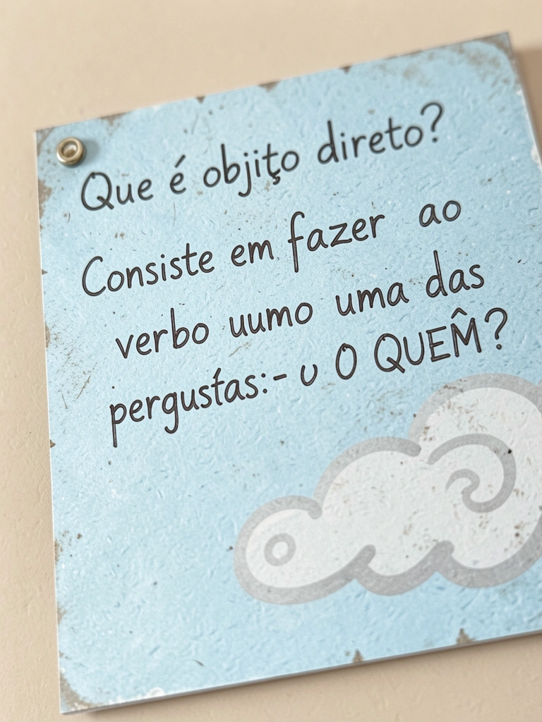 Slide azul claro desgastado com texto manuscrito 