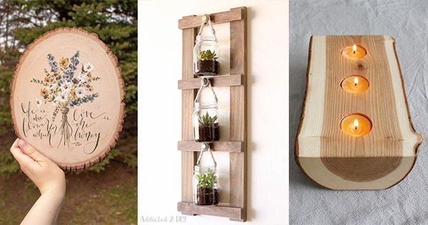 DIY objetos de madeira