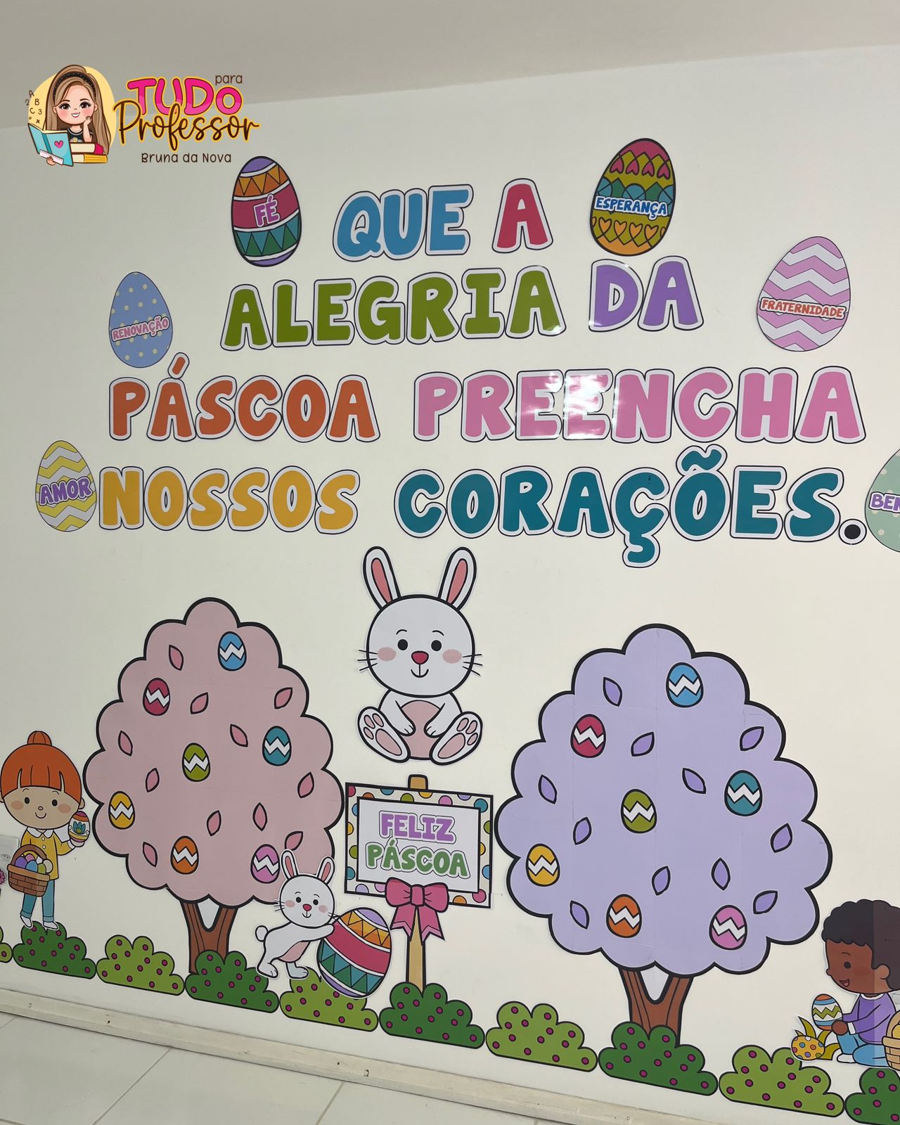 materiais para painel de páscoa