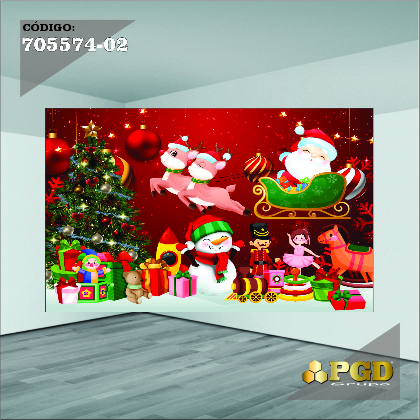 como fazer painel de natal