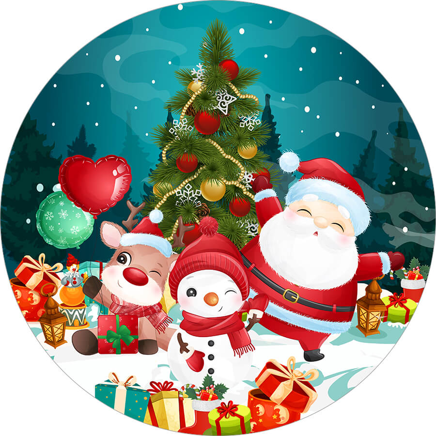 painel de natal em TNT