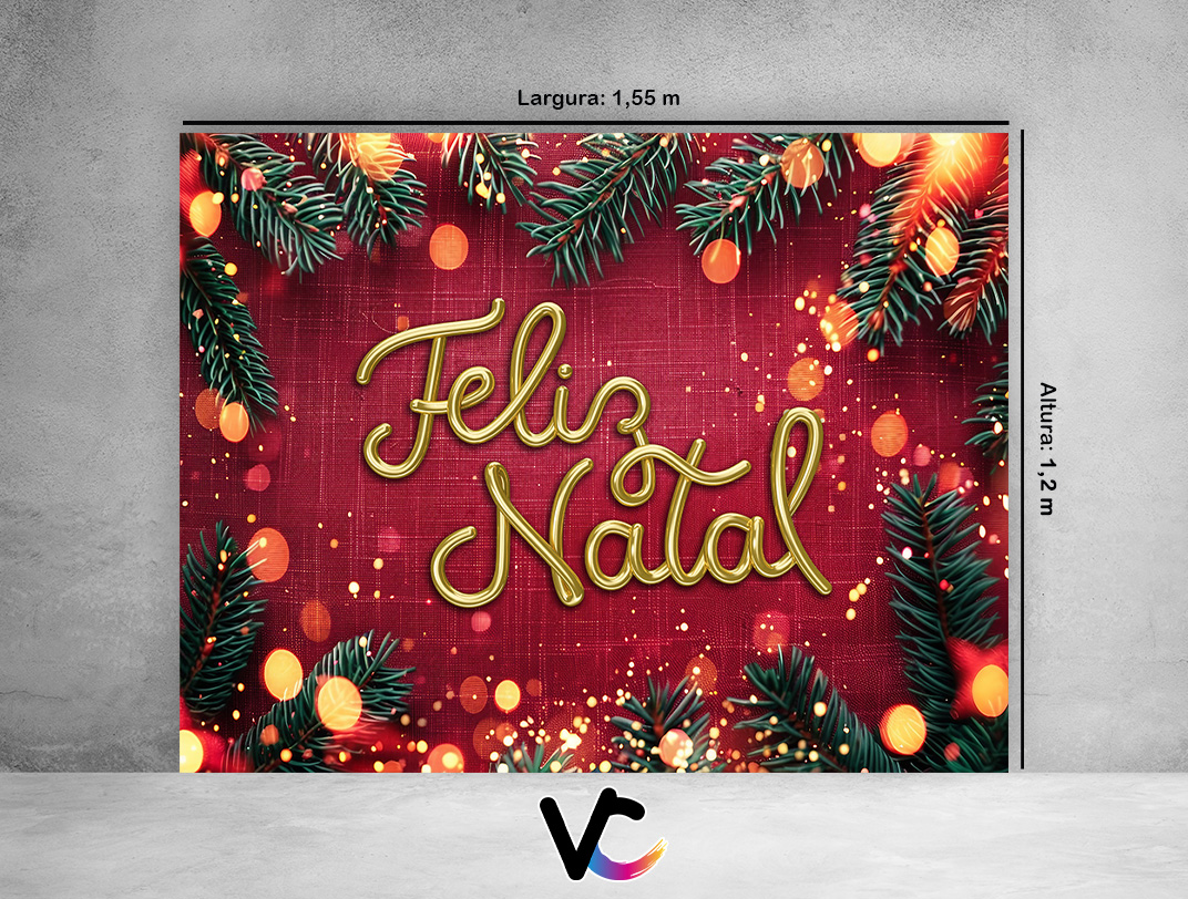 painel de natal com balões