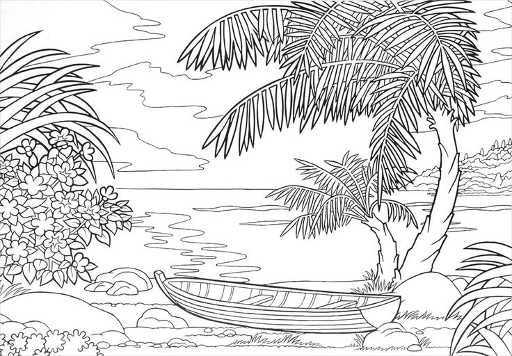 desenhos realistas para colorir natureza