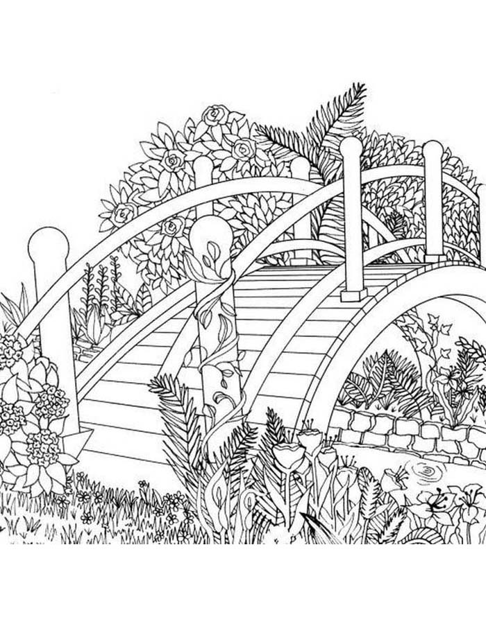 ilustrações de paisagens para colorir online