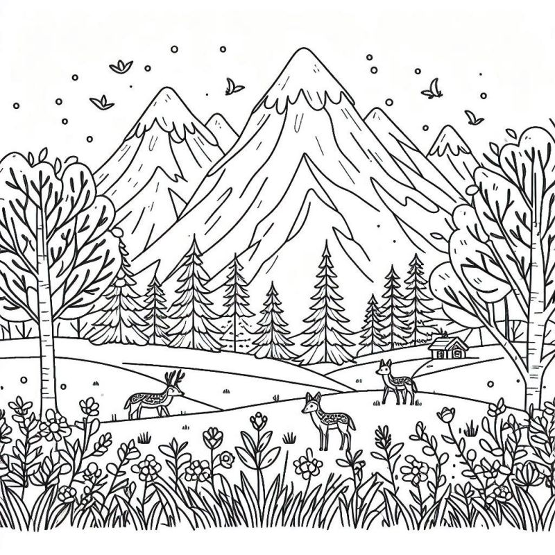 desenhos realistas para colorir natureza
