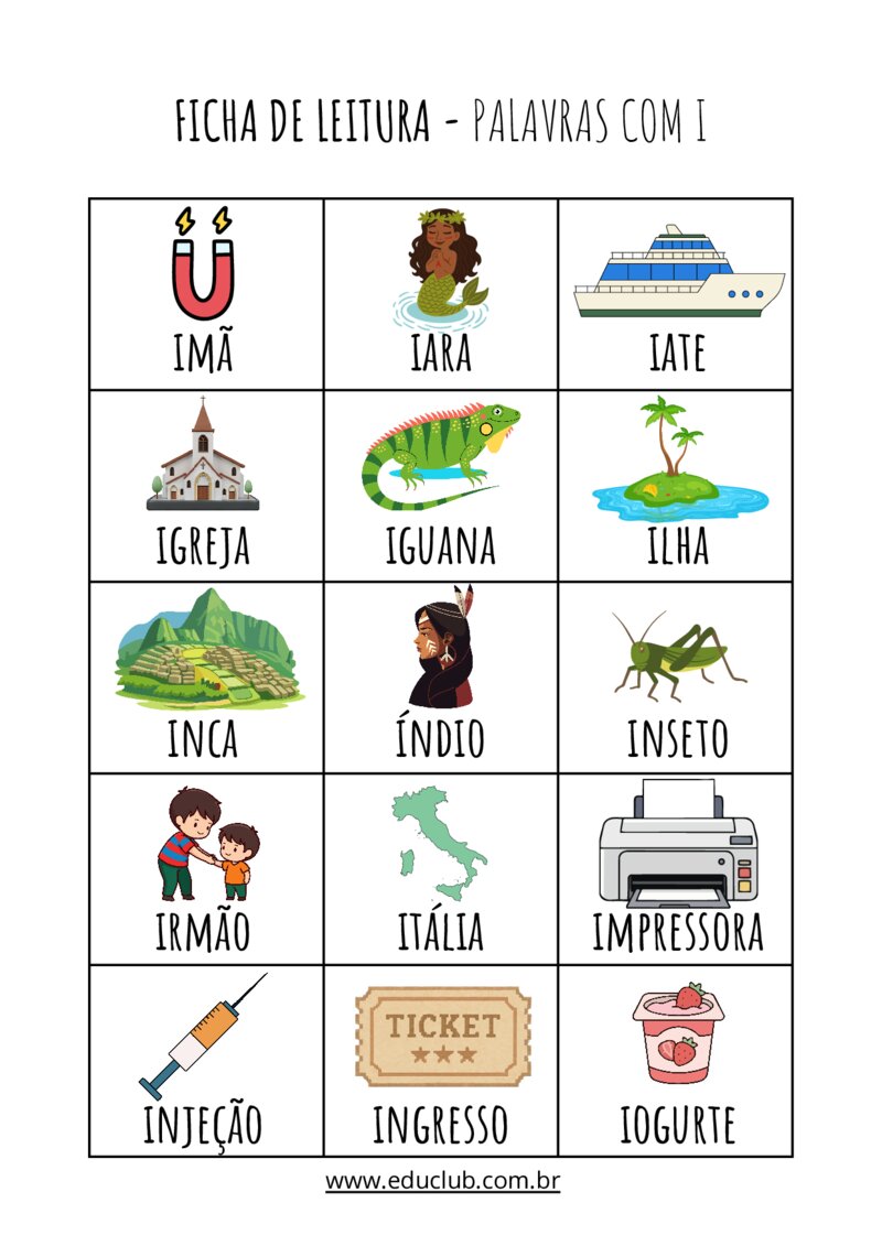 palavras com i e suas classificações
