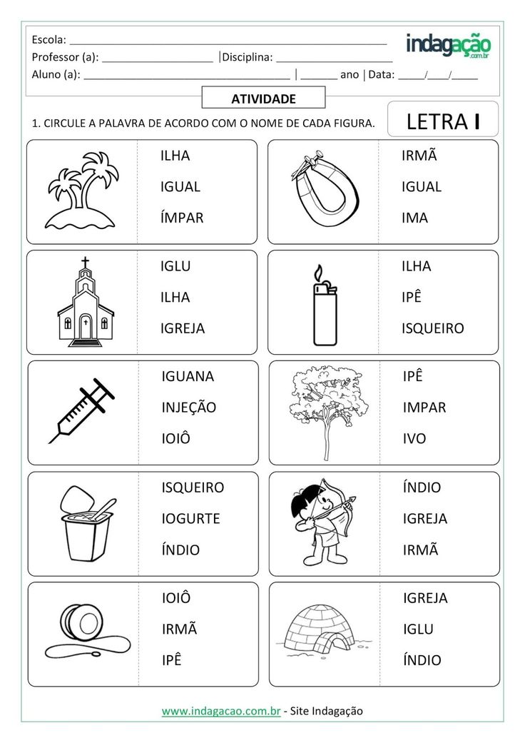 verbos com a letra i